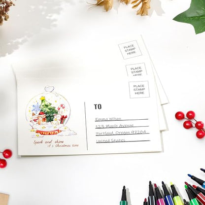 60 Sheets Watercolor Postcards 4 x 6 Inch, 140lb/300GSM Cold Press Blank Postcards for Art, Watercolor Thick Cotton Paper Cards for Painting, Mailing, Invitation, Greeting Cards and Holiday Art
