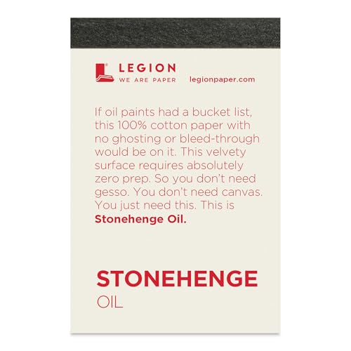 Stonehenge Oil 320gsm Pad 2.5x3.75 inches, White