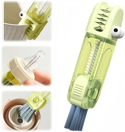 3 in 1 Multifunctional Cup Lid Cleaner with Brush(A) - New Crevice Cleaning Brush Set for Baby Bottle Gap Tight Spaces - color: A