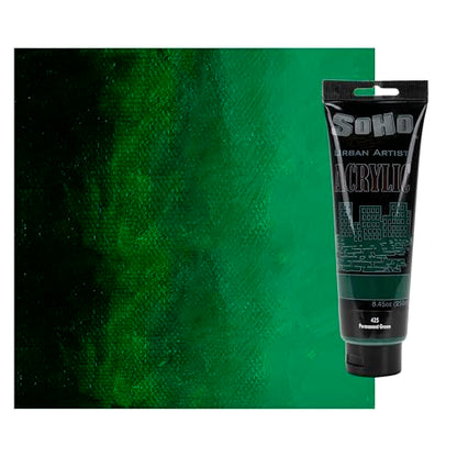 Soho Urban Artist Heavy Body Acrylic Paint - 250 ml Tube - Permanent Green - Thick, Rich Color, Excellent Coverage, Professional Quality - Artists Acrylic Paint - color: Permanent Green, size: 8.45 Fl Oz (Pack of 1)