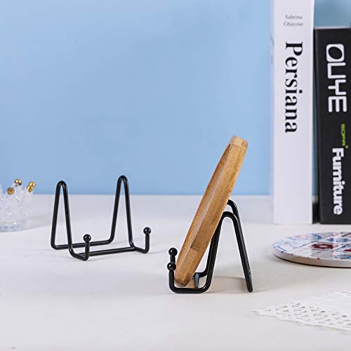 Artliving Plate Stands for Display - Iron Easel Stand Plate Holder Display Stand Picture Frame Stand for Pictures | Photo|Decorative Plate |Dish | Tabletop Art - 3 inch-Black - size: 3“（1 pack）