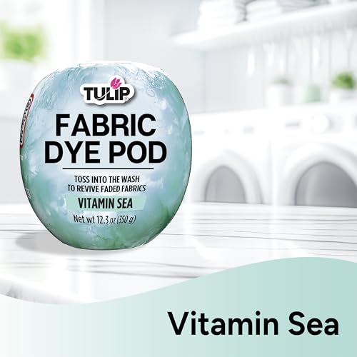 Tulip Fabric Dye Pod Vitamin Sea (Blue), Dye for Washing Machines - color: Vitamin Sea