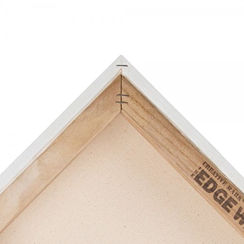 Creative Mark The Edge Deluxe Cotton 1-1/2" Deep Stretched Canvas for Painting, 36x48 Pack of 3, 14oz. Primed Weight, Universal Archival Priming, Medium Tooth, Hand-Stretched Canvas for Painters