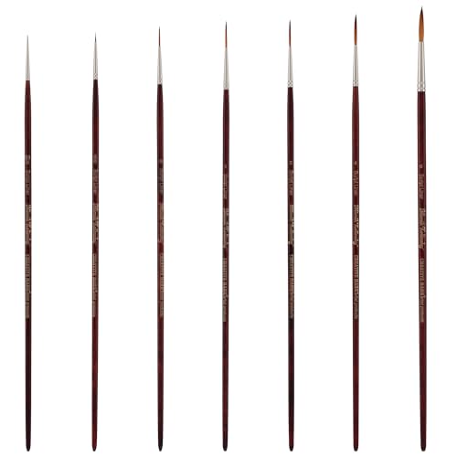 Creative Mark Mimik Kolinsky Watercolor Brush - # 1 Script Liner - Long Handle Synthetic Paint Brush - Handmade in Germany - Synthetic Sable Paint Brushes for Professional Artists - Animal-Friendly - size: 1