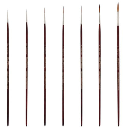 Creative Mark Mimik Kolinsky Watercolor Brush - # 6 Script Liner - Long Handle Synthetic Paint Brush - Handmade in Germany - Synthetic Sable Paint Brushes for Professional Artists - Animal-Friendly - size: 6