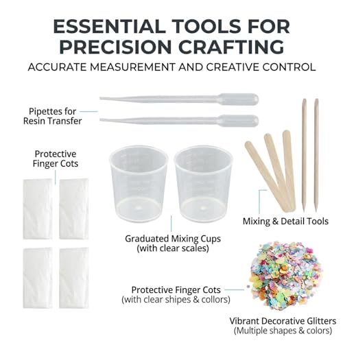 21PCS Silicone Resin Jewelry Casting Molds, Assorted Shapes Flexible Epoxy Kit Easy Demolding Smooth Reusable Tools for DIY Necklaces,Earrings,Pendants,Keychain Crafts
