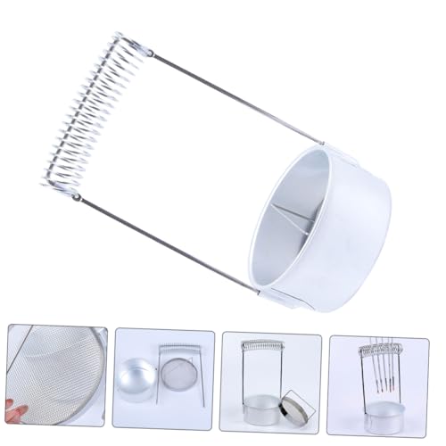 STOBOK 2pcs Stainless Steel Brush Cleaning Barrel Drying Rack for Art Paint Brush Washer Holder for Artists Bucket