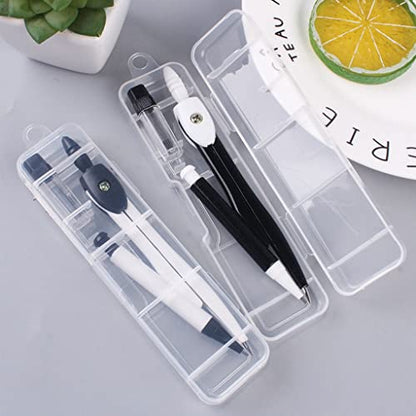 LUNIZ Drawing Compass Compass Metal Student Exam Drawing Size Stationery Set School Study Stationery Multifunctional Compass Straight Ruler Triangle Drafting Tools