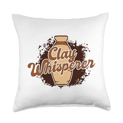 Professional Pottery Aprons Love Kit Tools Gifts Clay Whisperer Hobby Pro Wheel Lover Pottery Throw Pillow, 18x18, Multicolor - size: 18x18