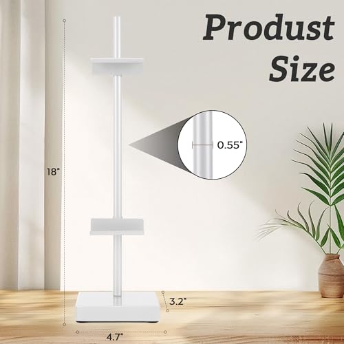 18” Steel Adjustable Tabletop Easel Stand,Picture Frame Holder for Display,Decorative Stands for Photos,Plates,Painting,Artwork,Poster,Books (White, 18 in)