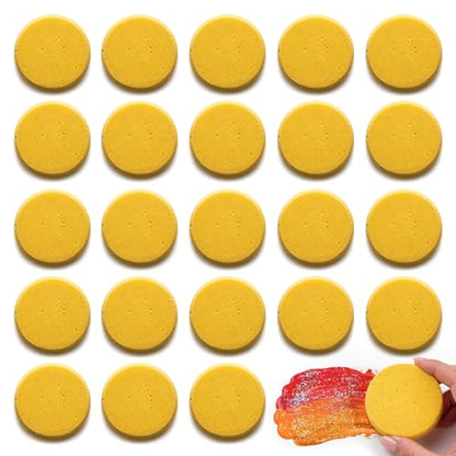 24 Pcs Clay Sponges for Pottery - Small 2.8" Tack Sponge Applicator Set for Light Duty Detail Work, Synthetic Tack Cleaning Sponges - Multi-Use Set for Pottery, Leather Care, Face Painting & Craft - style: 24Pcs