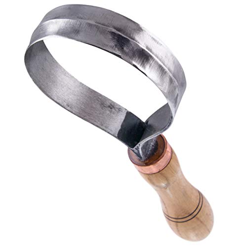 Wood Carving Scorp Knife | Round Carving Tool for Spoons, Bowls, and Cups | Spoon Bowl Carving Tools | Beginners | Oak Wood Handle with Carbon Steel Blade (3'in full scorp) - size: 3'in full scorp