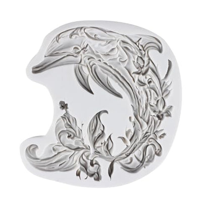 Dolphin Silicone Resin Casting Molds Dolphin Flower Polymer Clay Mold for DIY Crafts Epoxy Resin Casting Air Dry Polymer Clay Plaster Jewelry Making - color: Style K