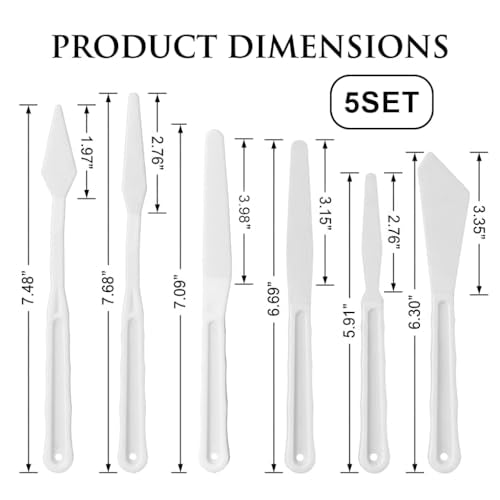 30 Pcs Outstanding Plastic Palette Knife Collection - Reliable Painting Spatula Set. Beautiful Flexible Mixing Scrapers Featuring Excellent Texture Art Supplies.