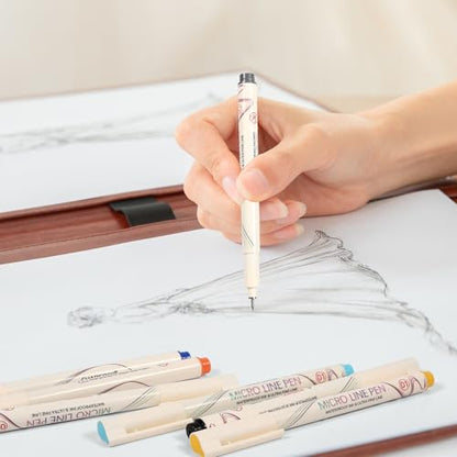 01 Micro Fine Point Pen Set - 24 Waterproof Archival Ink Colors, 0.25mm Fineliner Pens for Art Illustrations, Sketching, Anime, Manga, Technical Drawings & Scrapbooking-fan - color: 24 Colors