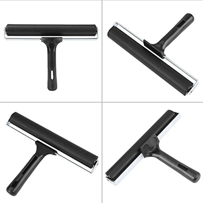 8 Inch Rubber Brayer Roller for Printmaking, Heavy Duty Ink Applicator with Non-Slip Handle