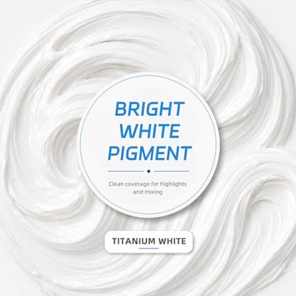 Falling in Art Titanium White Acrylic Paint, Large 67.6Oz Premium Pouring Acrylic Paint, Perfect for Canvas, Wood, Ceramic, and More - color: Titanium White