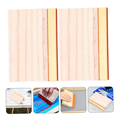 DOITOOL 2pcs Screen Printing Accessory Squeegee Blade Handle Ink Scraper for Printing
