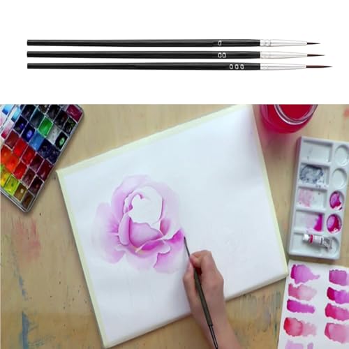 30pcs Tiny Detail Paint Brushes, Fine Paint Brushes Set with 3 Size #0#00#000 Liner brush for Miniature 40k Model Crafts Watercolor Acrylics Oil, Oil Painting.