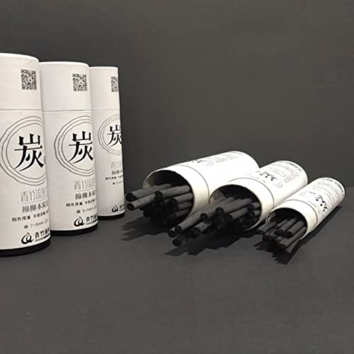 Artist Vine Charcoal Sticks Black Willow Sketch Charcoal Pencils for Adults Drawing Sketching Fine Art 25pcs