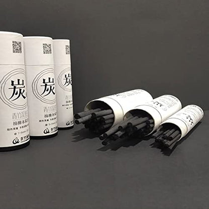 Artist Vine Charcoal Sticks Black Willow Sketch Charcoal Pencils for Adults Drawing Sketching Fine Art 25pcs