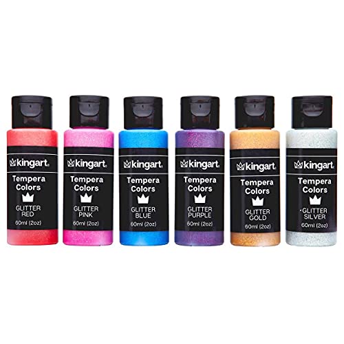 KINGART Washable Tempera Paint, 18 Unique Colors, 60ml (2oz) Poster Paint, Art Supplies for Finger Painting, School Projects, and Crafting