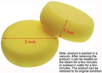 Penta Angel Paint Sponges Applicator 10Pcs Round Detail Foam Sponges for Painting Car Waxing Art & Craft DIY (Yellow) - color: Yellow