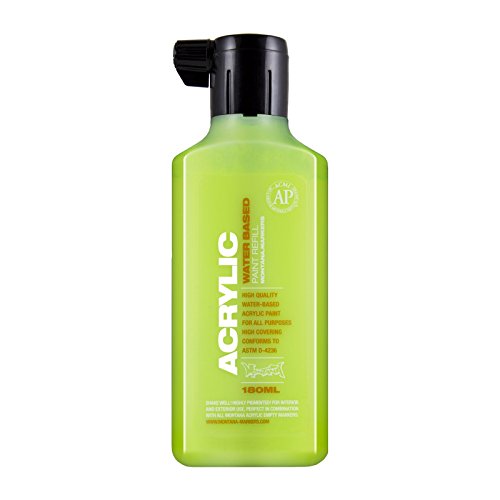 Montana Acrylic Marker Ink Refills, 180ml Bottle, Shock Green Light (045461) - color: Shock Green Light, size: 6.1 fl oz