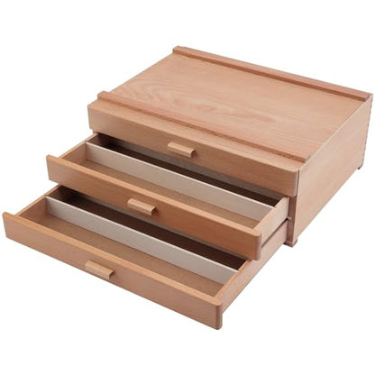 HG Art Concepts Artists Storage Chests - Premium Studio Organizer for Paint Tubes, Brushes, Pencils, Markers, & More! - Deluxe 3 Drawer - size: 3 Drawer Deluxe