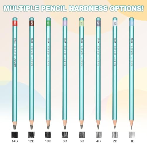 PATIKIL 10B Drawing Pencils for Sketching, Set of 3 Hexagonal Graphite Sketch Pencils Professional Sketching Art Supplies for Drawing Shading Writing Art Artists Beginners, Black - style: 10B