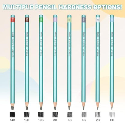 PATIKIL 10B Drawing Pencils for Sketching, Set of 3 Hexagonal Graphite Sketch Pencils Professional Sketching Art Supplies for Drawing Shading Writing Art Artists Beginners, Black - style: 10B