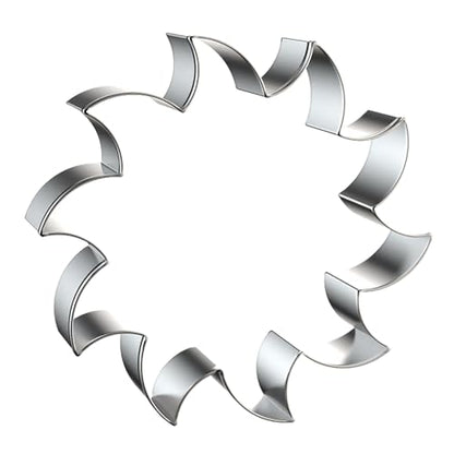 Sun Cookie Cutter Set - 5 inch, 4 inch, 3 inch, 2 inch - 4 Piece Weather Cookie Cutters Shapes Biscuit Fondant Clay Molds - Stainless Steel