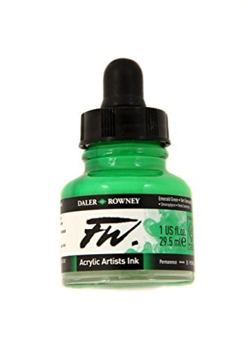 Daler Rowney FW Artists Acrylic Ink 29.5 ML Pot - Emerald Green