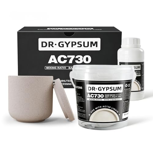 DR.GYPSUM Stone Kit,Eco-Resin Water-Based Casting Material for Concrete DIY Projects, Two-Part Powder Base and Liquid Set, 1.2kg(2.2Ib Base+0.44Ib Liquid)/Set(Beige) - color: Beige, size: 1.2KG