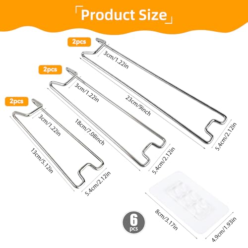 6 Pcs 3 Sizes Adjustable Stainless Steel Picture Frame Easel Backs,Self Adhesive Photo Frame Stands for Frames,Picture Frame Backing Board for 6-18 Inch,Fits Photos Paintings Display(Silver) - size: 6PCS Silver 3 Sizes