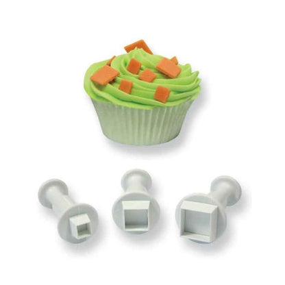 20 Pcs Cookie Cutters,Fondant Cake Cookie Plunger Cutter,Mini Plastic Biscuit Plunger Fondant Decorating Mold Heart Square Oval Circular Star Hexagon Cutters - color: Cookie Cutter