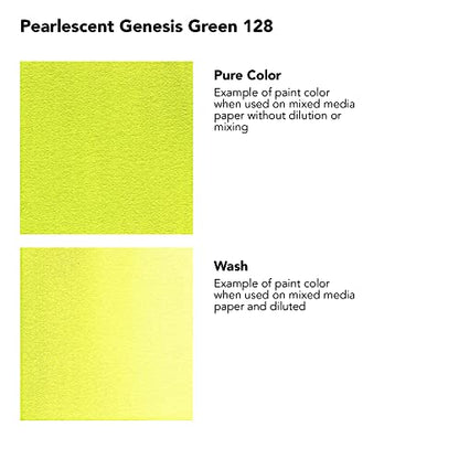 Daler-Rowney FW Pearlescent Acrylic Ink Bottle Genesis Green - Acrylic Drawing Ink for Artists and Students - Permanent Calligraphy Ink - Archival Ink for Illustrating and More