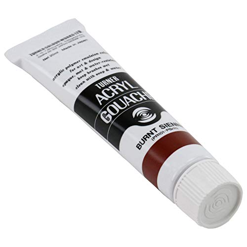 Turner Colour Works Acryl Gouache Artist Acrylic Paint - Single 20 ml Tube - Burnt Sienna - color: Burnt Sienna, size: 0.68 Fl Oz (Pack of 1)