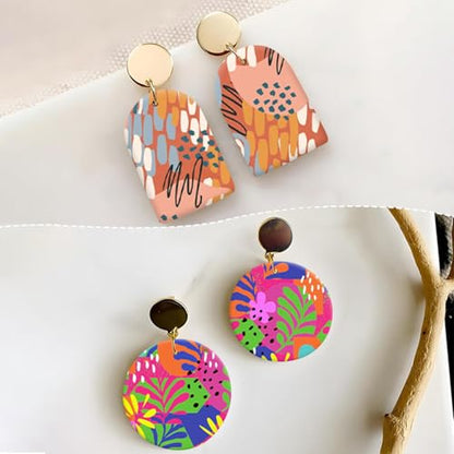20 Pcs Floral Clay Transfer Paper for DIY Art Crafts, Leaf Bloom Flowers 4 Pattern Design Water Polymer Clay Transfer Sheets Transfer Paper for Polymer Clay Jewelry Earrings Making 5.82X3.93 in - color: 4 Pattern Sets