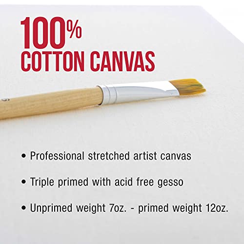 U.S. Art Supply X-Large Stretched Canvas for Painting 48x48 inch Gallery Depth 1-1/2" Thick, 2-Pack - 12oz Acrylic Gesso Triple Primed, Professional Artist Quality, 100% Cotton - Oil, Pouring Paint - size: 48" x 48"
