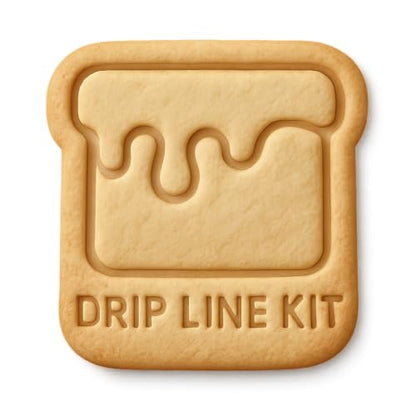 Drip Line Kit Cookie Cutter & Stamp, Fondant & Clay - 4x4