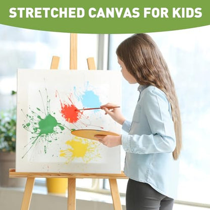 FUMILE Stretched Canvas for Painting 12x12, 12 Pack Square Canvases for Painting-5/8 in Profile Primed White Blank Painting Canvas Value Pack for Oil & Acrylic Paint - size: 12x12IN