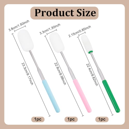 UNICRAFTALE 3Pcs 3 Styles Telescoping Sponge Stick Retractable Pottery Sponge Stick for Pottery with Long Handle Pottery Tool for Removing Excess Water from Tall and Narrow Pottery