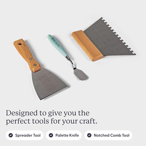 Sculpd Textured Canvas Kit - Complete Art Set with Texture Paste, Canvas, Palette Knife, Wall Hooks, Crafting Tools, Videos & Beginner Guide - DIY Arts & Crafts Gift for Adults, Teens, Men & Women - color: Textured, size: Large