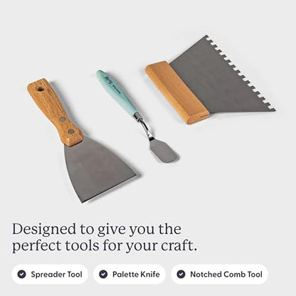 Sculpd Textured Canvas Kit - Complete Art Set with Texture Paste, Canvas, Palette Knife, Wall Hooks, Crafting Tools, Videos & Beginner Guide - DIY Arts & Crafts Gift for Adults, Teens, Men & Women - color: Textured, size: Large