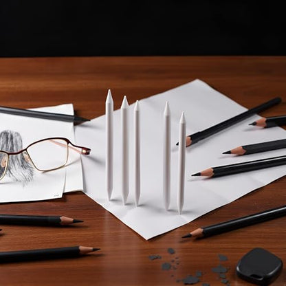 3 Sizes Blending Smudge Stump Stick Art Drawing Tools Deft Art Pencils, Drawing Pencils Sketch White Pens for Artists Students Beginner for Student Artist Charcoal Sketch Drawing Tools