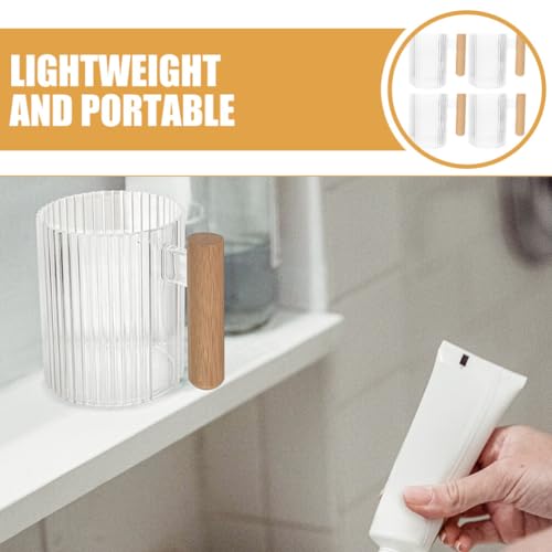 Cabilock Mouthwash Cup Brush Containers Toothbrush Holder Cup Lid Wash Reusable Brush for Bathroom Travel