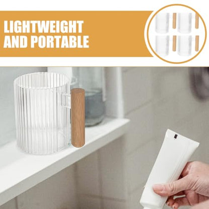 Cabilock Mouthwash Cup Brush Containers Toothbrush Holder Cup Lid Wash Reusable Brush for Bathroom Travel
