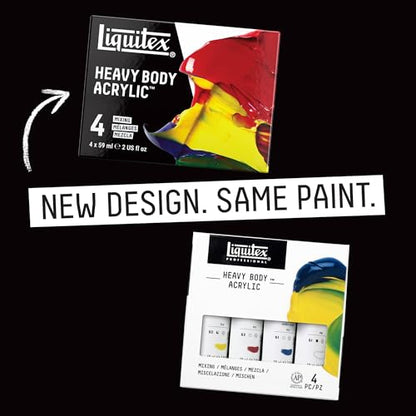 Liquitex Professional Heavy Body Acrylic Paint, 4 x 59ml (2-oz) Mixing Primary Color Set - style: Mixing Set 4 x 59ml (2-oz)