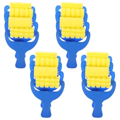 Abaodam Sponge Brush Roller 12-Pack Kids Paint Sponge Brushes for Creative Drawing Watercolor Acrylic Oil Painting Art Supplies